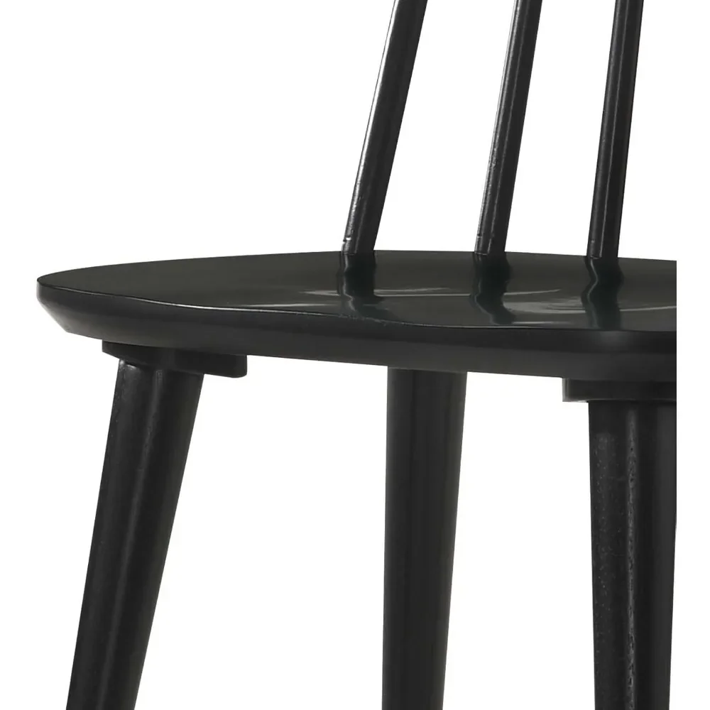 Dining Chairs Set of 4 Wood Dining Room Chair Black Spindle Side Kitchen Room Country Farmhouse Chairs Black