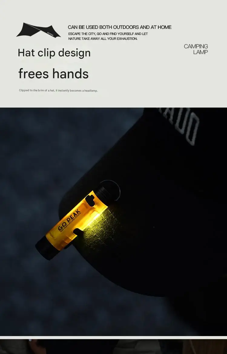 GOPEAK Taschen-Mini-Taschenlampe für den Außenbereich, Schlüsselclip-Kappe, Umgebungs-LED, lange Lebensdauer, Katastrophenhilfe, Notfall, 5050, kleines Licht – Detail 2