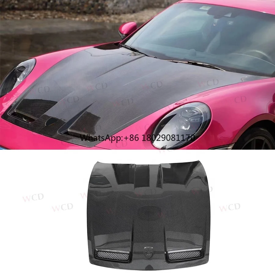 High Quality Carbon Fiber GT3 Style Hood For Porsche 992 Hood Engine Bonnet Bodykit 2019+