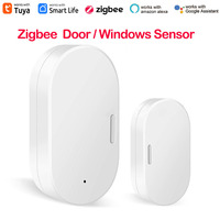 Tuya Zigbee Door  Window Sensors Smart Home security alarm Security door sensors open close detectors with Alexa home assistant