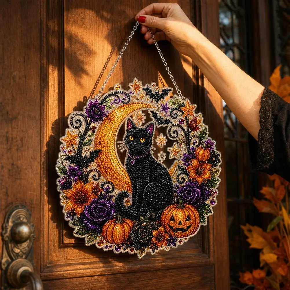 Halloween 5D Diamantmalerei Neues Produkt Handgefertigtes Kreatives Ornament Kunstgeschenk DIY Diamantmalerei Dekoration 25cm 2026 Neu