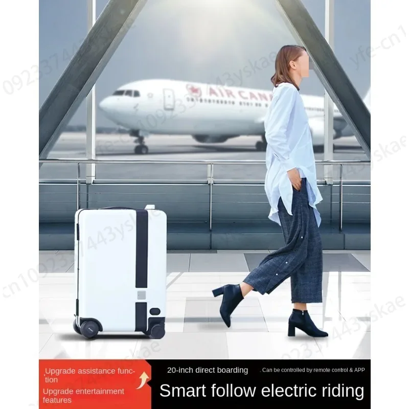 Intelligent electric luggage compartment automatic follow boarding trolley box alternative travel traveling suitcase car