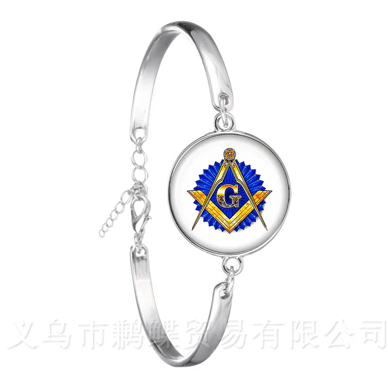 Free-mason Logo Chain Bracelet Silver Plated Bangle For Women And Men Mocked The Birds Jewelry For Justice And Freedom