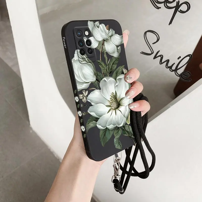 Note10 Blooming Peonies Silicone Phone Case For Infinix Note 8 10 10Pro Tecno Spark 6Go 6Air 7Pro Hot 12i 10 11S 12 Cover