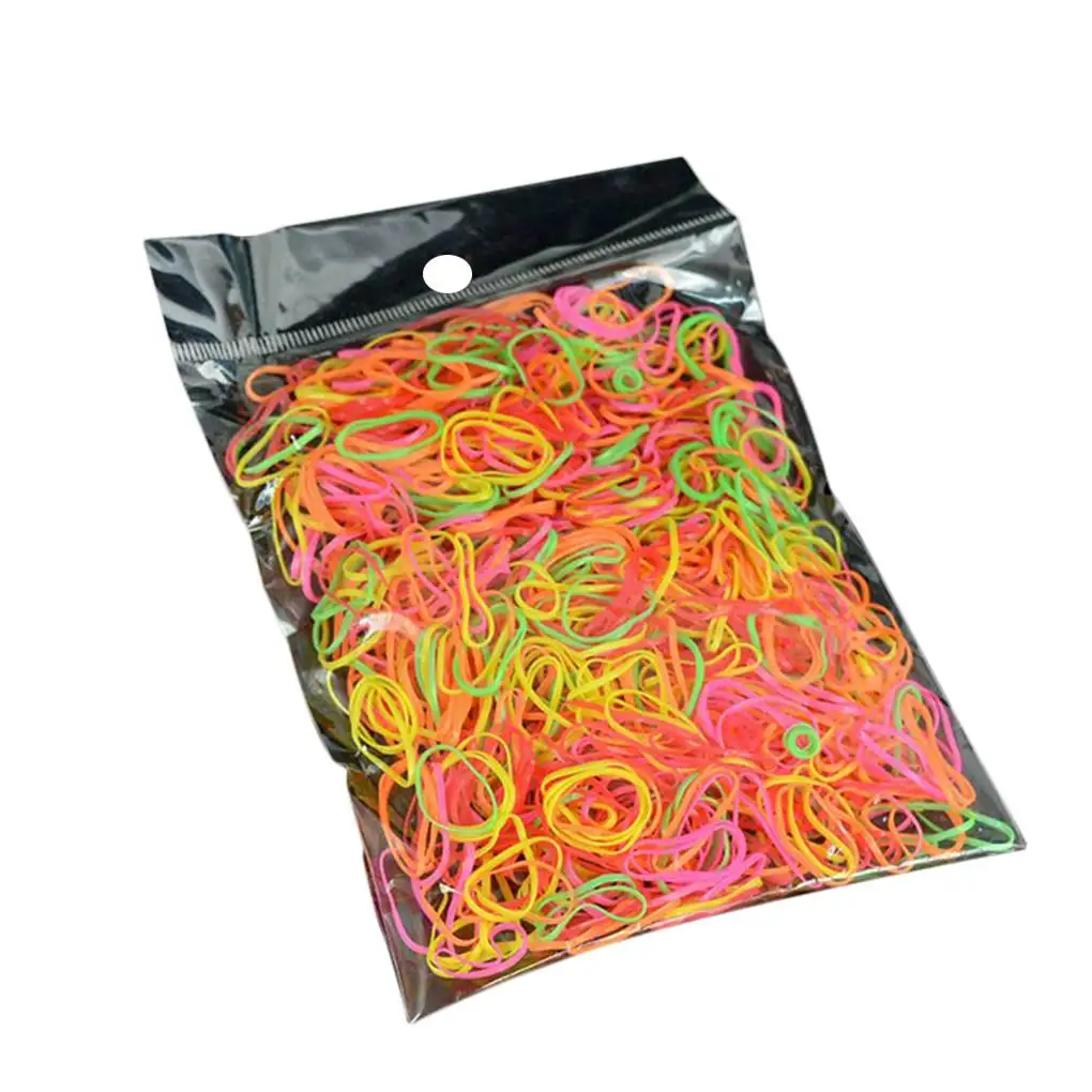 

1000PCS/Bag Child Baby TPU Disposable Elastics Hair Bands Girls Ponytail Holder Rubber Hairbands