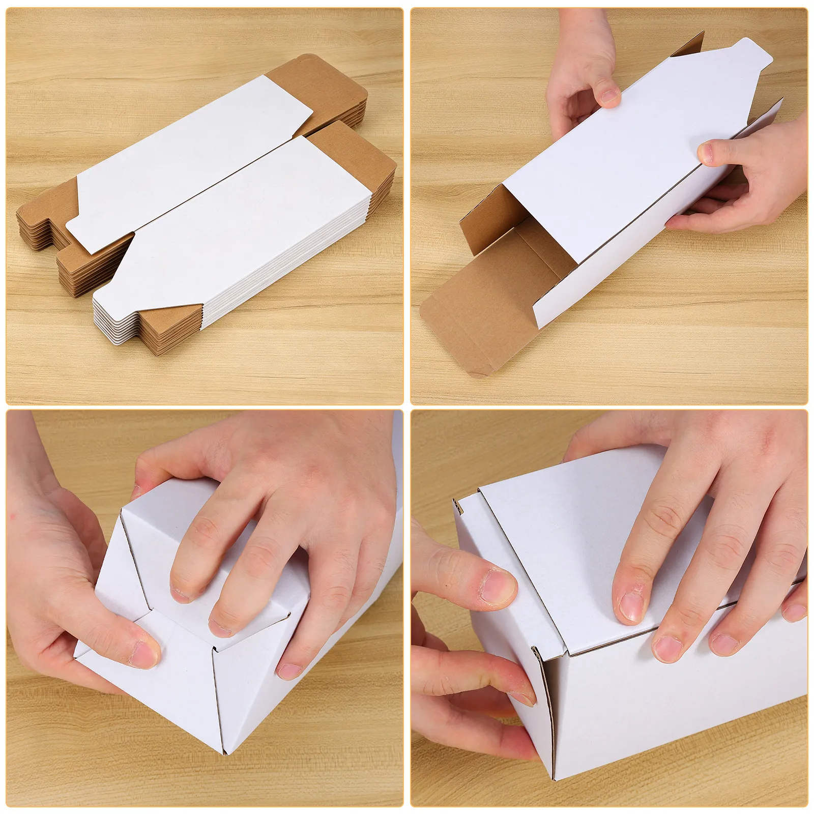 10Pcs Thick Anti-Wear Corrugated Shipping Box No Tape Required Quick Assembly Multi-Function Packing Box for Dishes Wine Moving