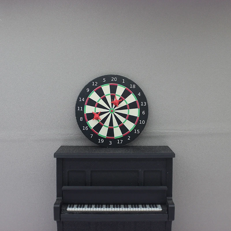 2Set Poppenhuis Miniatuur Magnetische 2 Dart Sport Speelset Ornament Miniatuur Dart Sport Model Thuis Outdoor Scène Accessoires