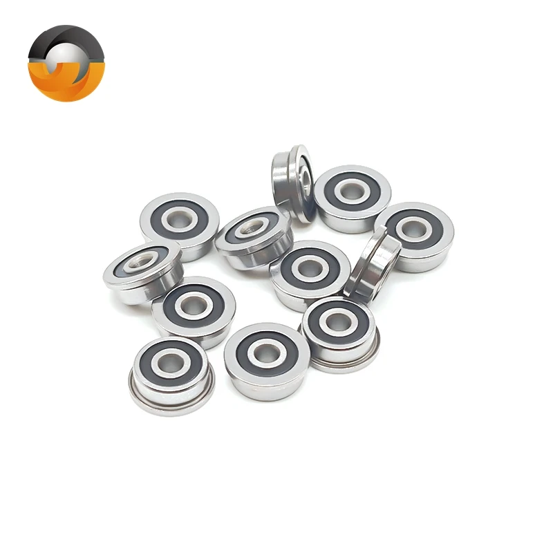 10pcs F623RS Flange Bearing 3x10x4mm ABEC-7 Rubber Sealed Mini Flanged Ball Bearing F623-2RS for Ender VORON 3D Printer Extruder