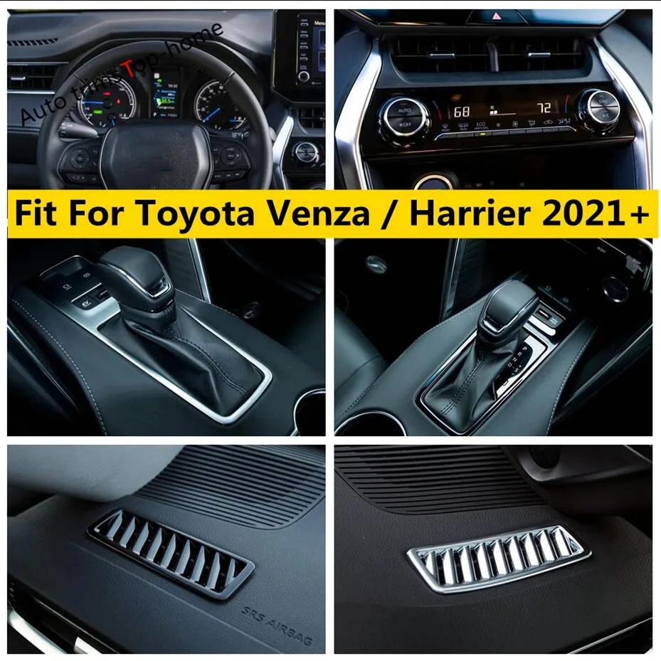 

Dashboard / Gear Shift Box / Air Conditioning Outlet AC Vent Cover Trim Fit For Toyota Venza / Harrier 2021 - 2024 Accessories