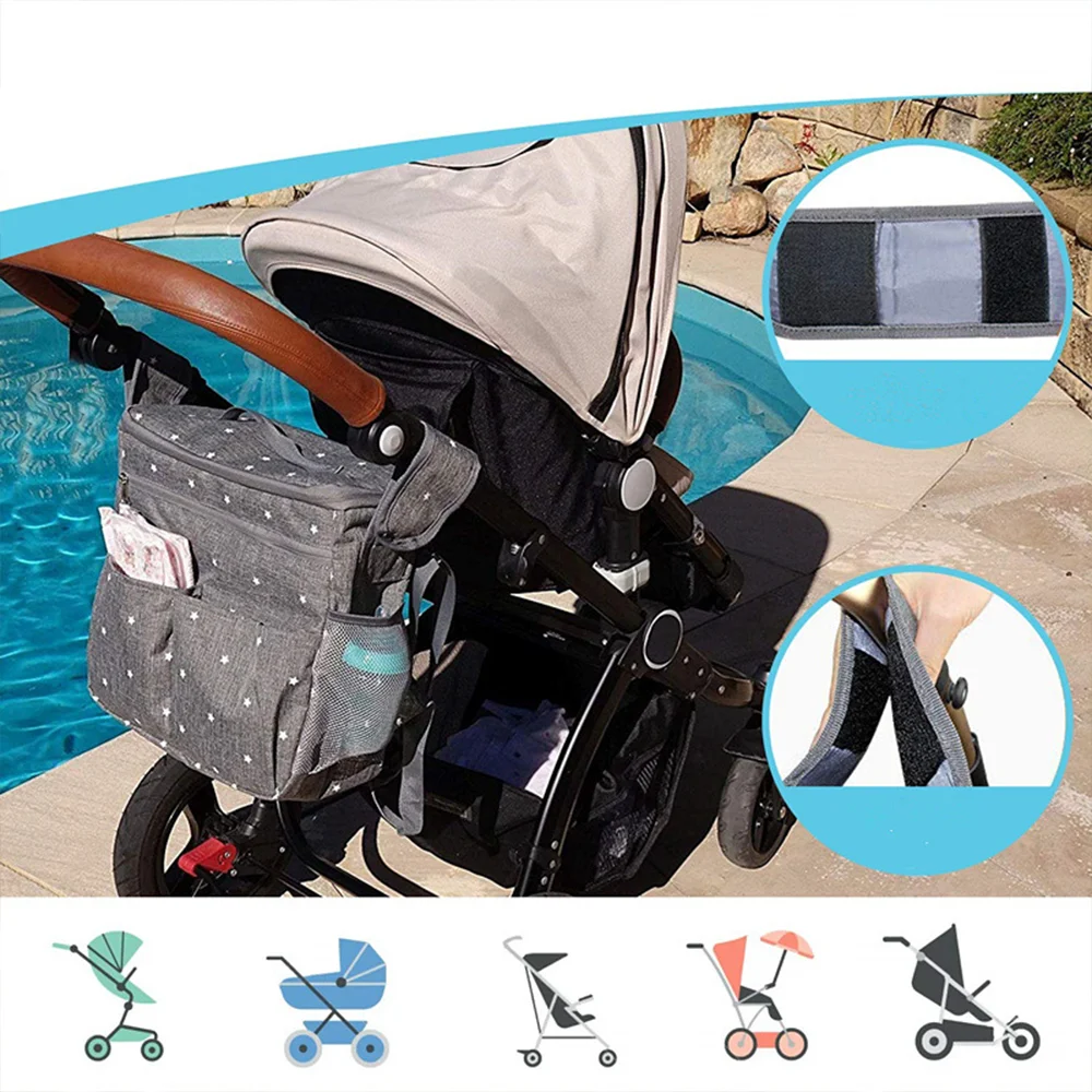 Mommy Diaper Bags Baby Stroller Hanging Bag Mother Large Capacity Travel Mommy Bag for Stroller Convenient Baby Nursing Bags