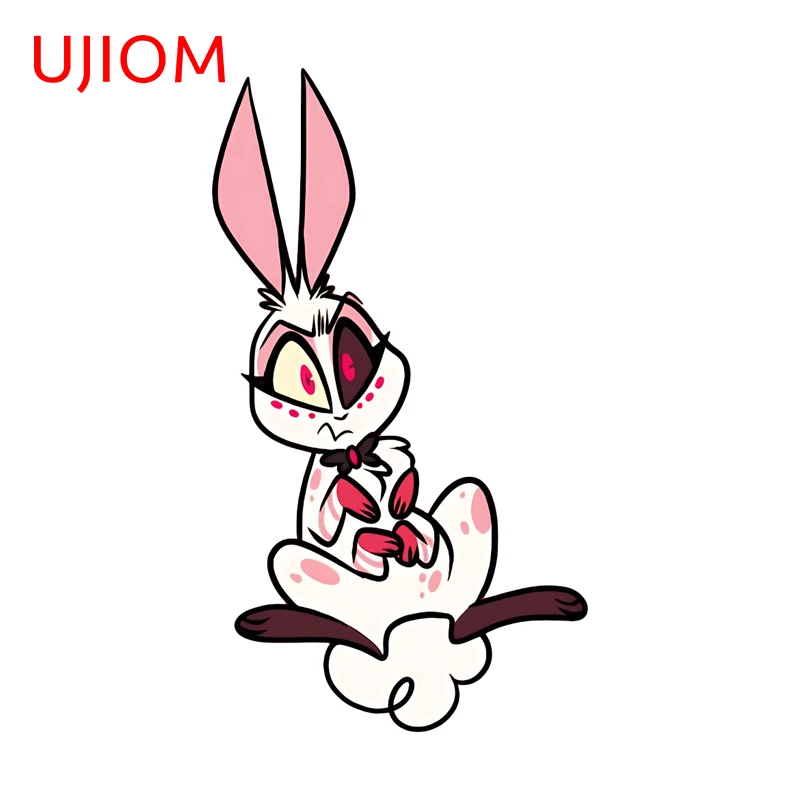 UJIOM Angel Dust Interesting Rabbit Wall Sticker Artistic Chic Occlusion Scratch Decal Suitable For Delicate Wallpapers For Kids