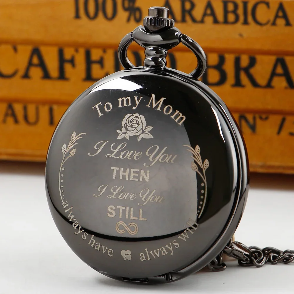 Fashion Personality Quartz Pocket Watch Necklace for Women Vintage Souvenir Gift To my mother