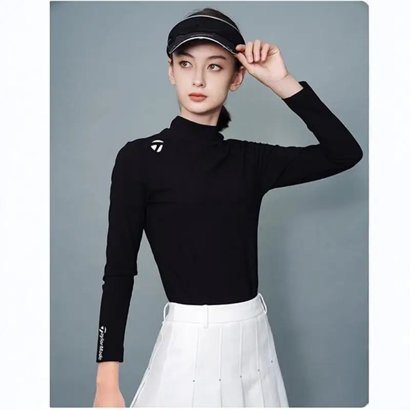 

Women's Golf Apparel Long-Sleeve Crew Neck T-Shirt Quick-Dry Comfortable Versatile Golf Wear Slim-Fit Flattering Base Layer