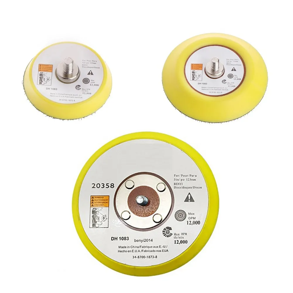 2/3/5 Inch Polishing Sanding Disc M6/M8 Male Thread Backing Pad Sander Polishing Tray For Wood Metal For Grinding Polishing