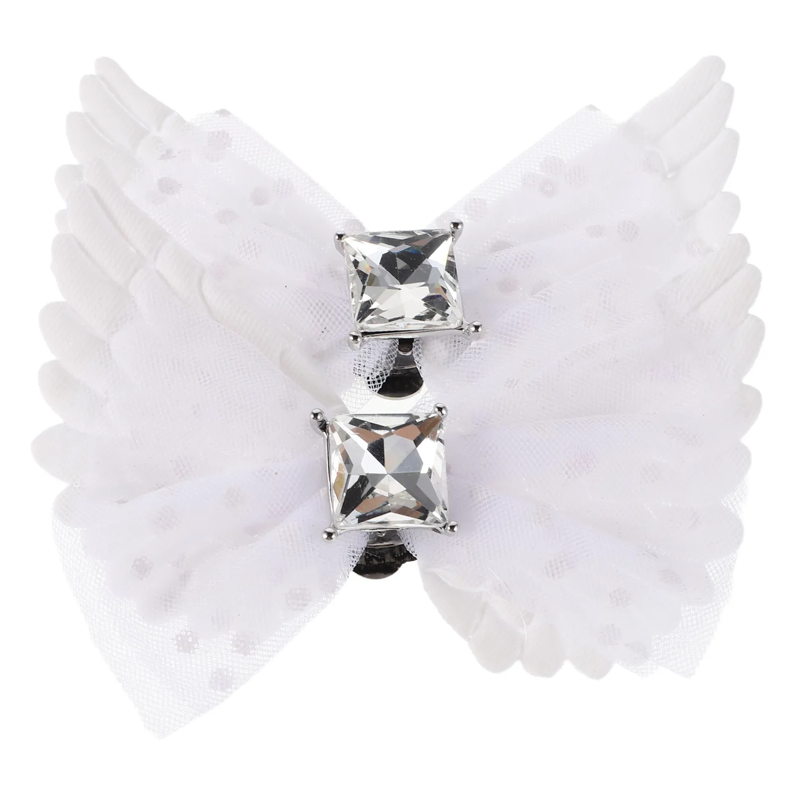 

2pcs Bow High Shoe Buckle Decorative Accessories Clips for Shoes Polyester Decorations Removable Heel Embellishments Shoe