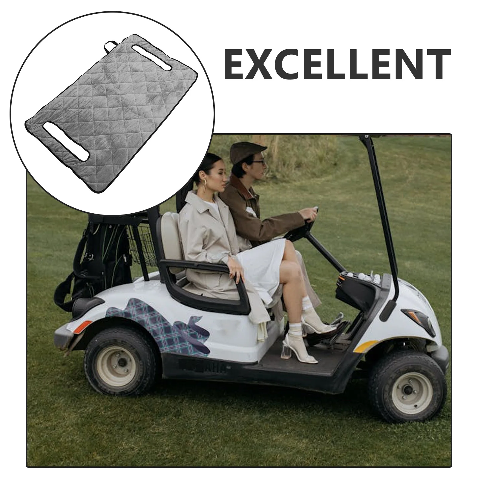 

Golf Cart Seat Cover Durable Slip Resistant Easy Install Comfortable Protective Sleeve for Various Vehicle Models