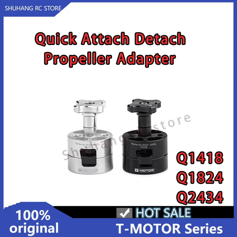 

New T-MOTOR Quick-Attach-Detach Propeller Adapter Q1418 Q1824 Q2434 Quicker in Mounting Durable for Double Locking Safer Flying