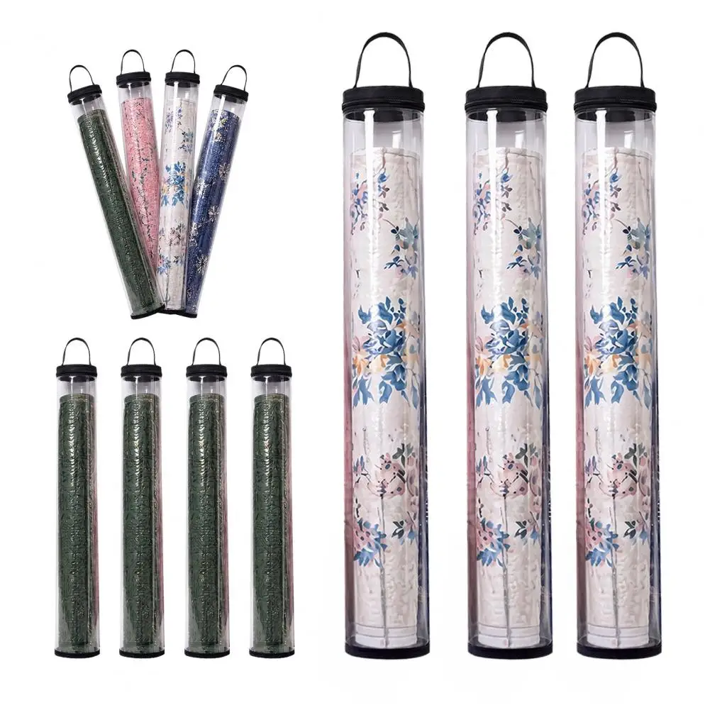Space Saving Closet Storage Mahjong Mat Storage Tube Mahjong Storage Tube with Zipper Handle Pvc Carrying for Game for Travel