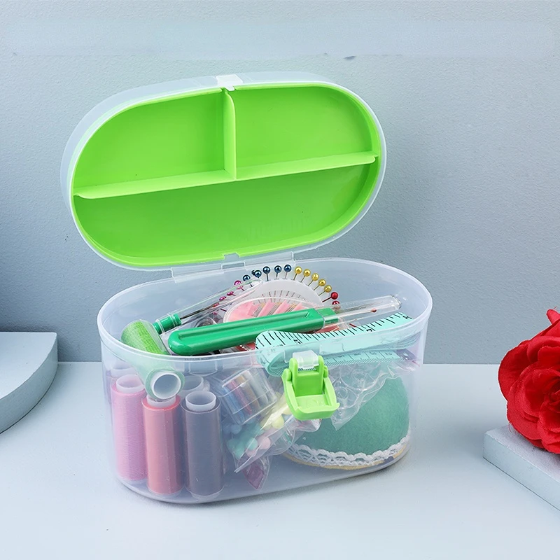 Plastic Transparent Storage Box For Sewing Embroidery Tools Organizer Case Nail Art Battery Screw Case Beads Container