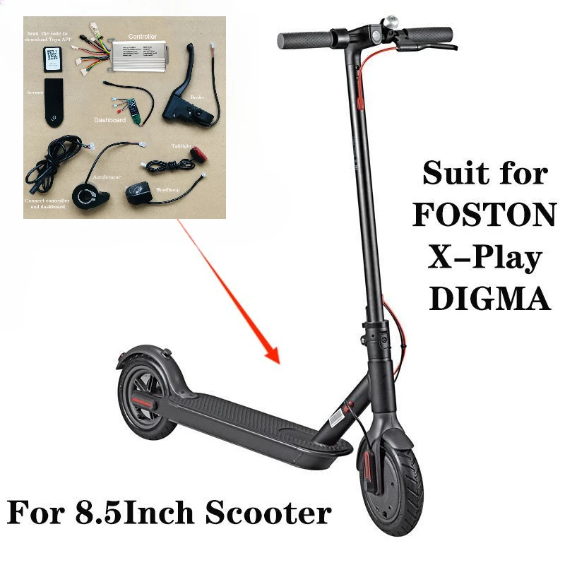 FOSTON-X-Play Controlador DIGMA Scooter, Placa Mãe Bluetooth, Tuya Smart, Velocidade Máxima 30Km, h, 350W, 36V, 15A, 8.5\