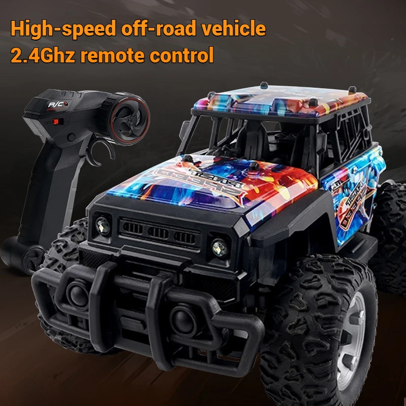 New Long-Range Electric Off-Road Remote Control Climbing Car Toy High-Speed Big Wheel Jeep Remote Control Car Children'S Toy