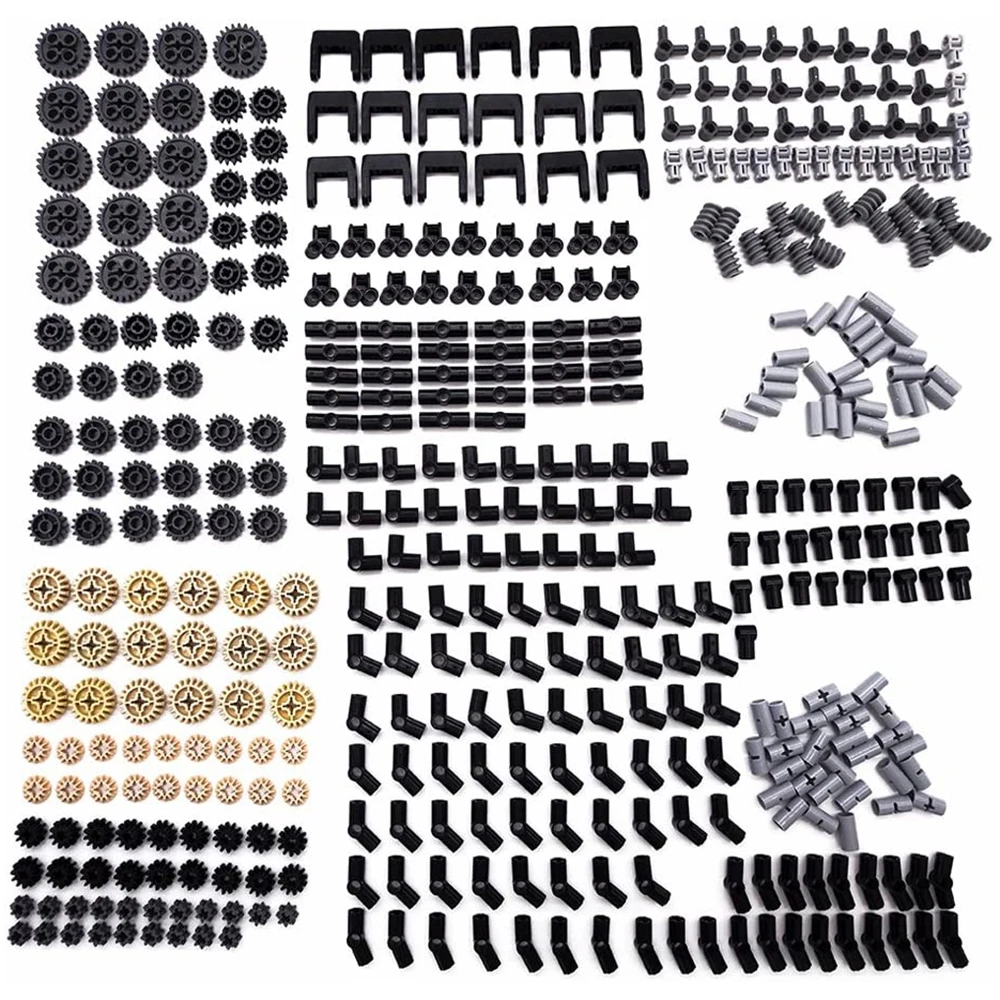 

450pcs Gear Chain Link Connectors Bricks Sets DIY Technical Parts Building Blocks Bricks Compatible with legoeds Car Toys Robot