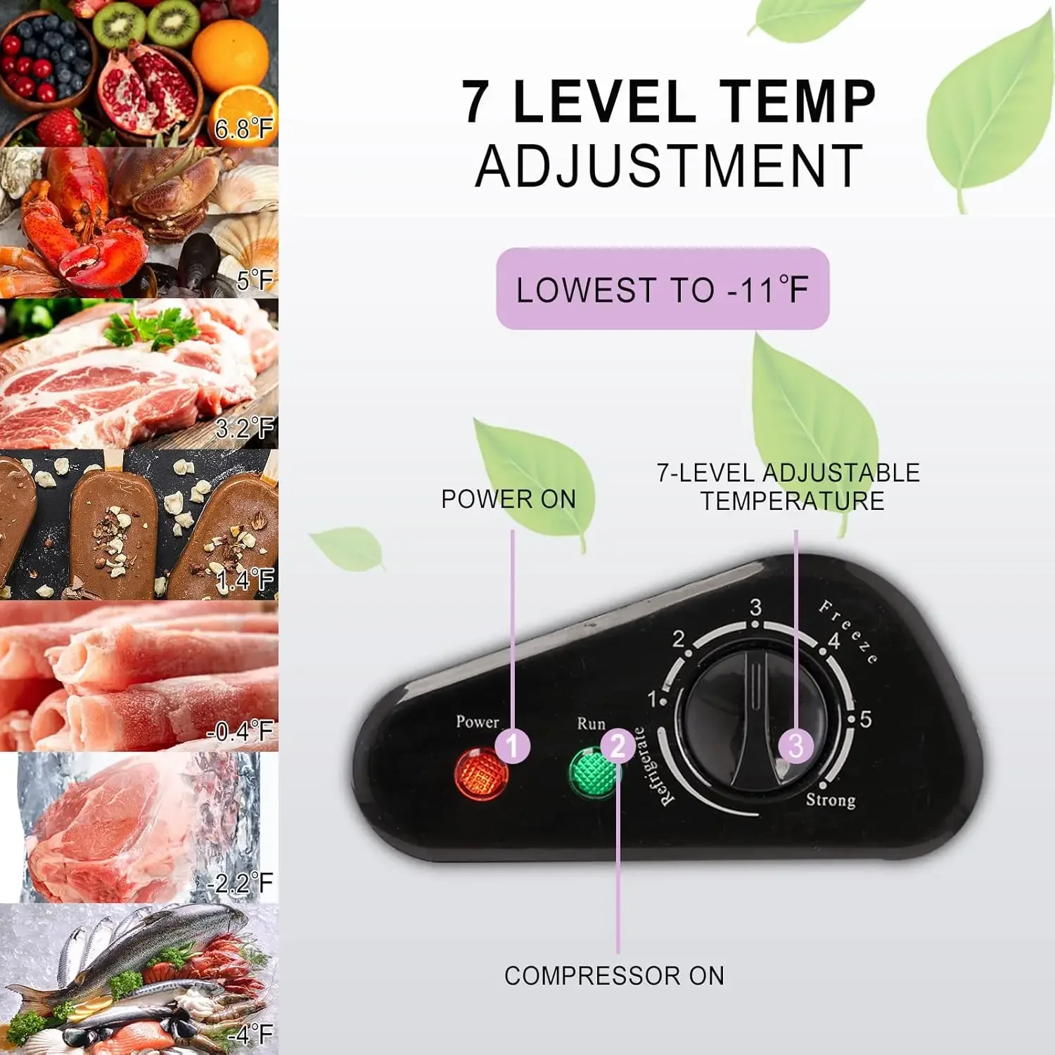 Compact Chest Freezer with Removable Basket, 7.0 Cu.ft Top Door Open Freestanding Deep