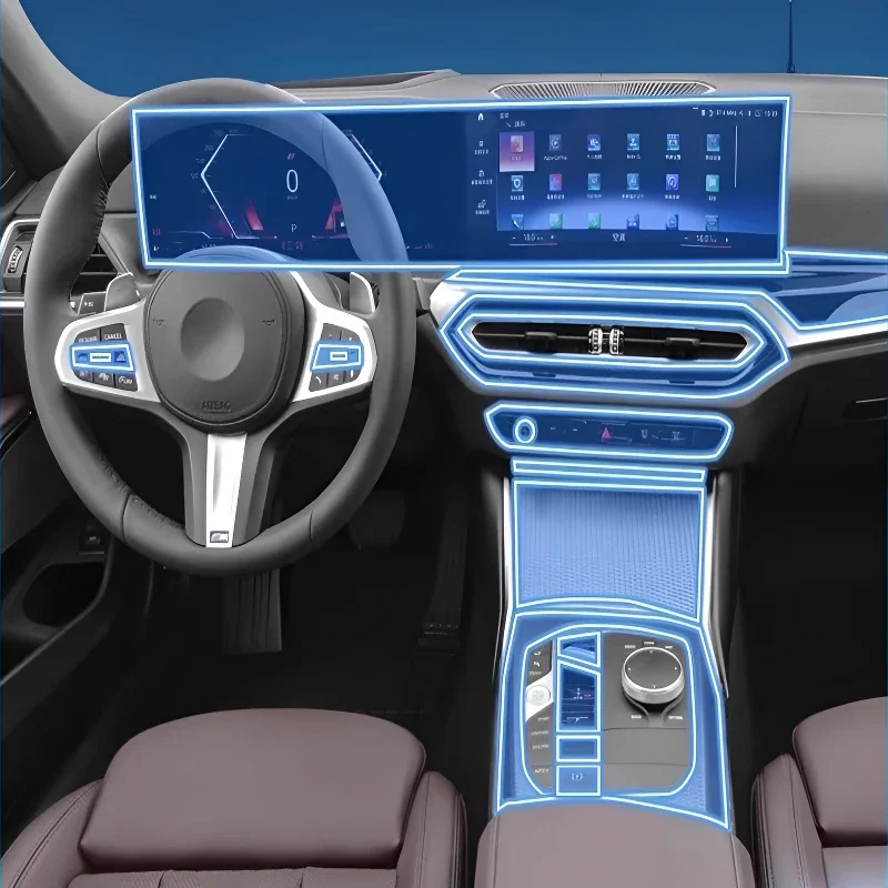 FOR BMW 2Series 2023 Interior Dashboard Multimedia Navigation Transparent Anti-Scratch Protection Film Modification