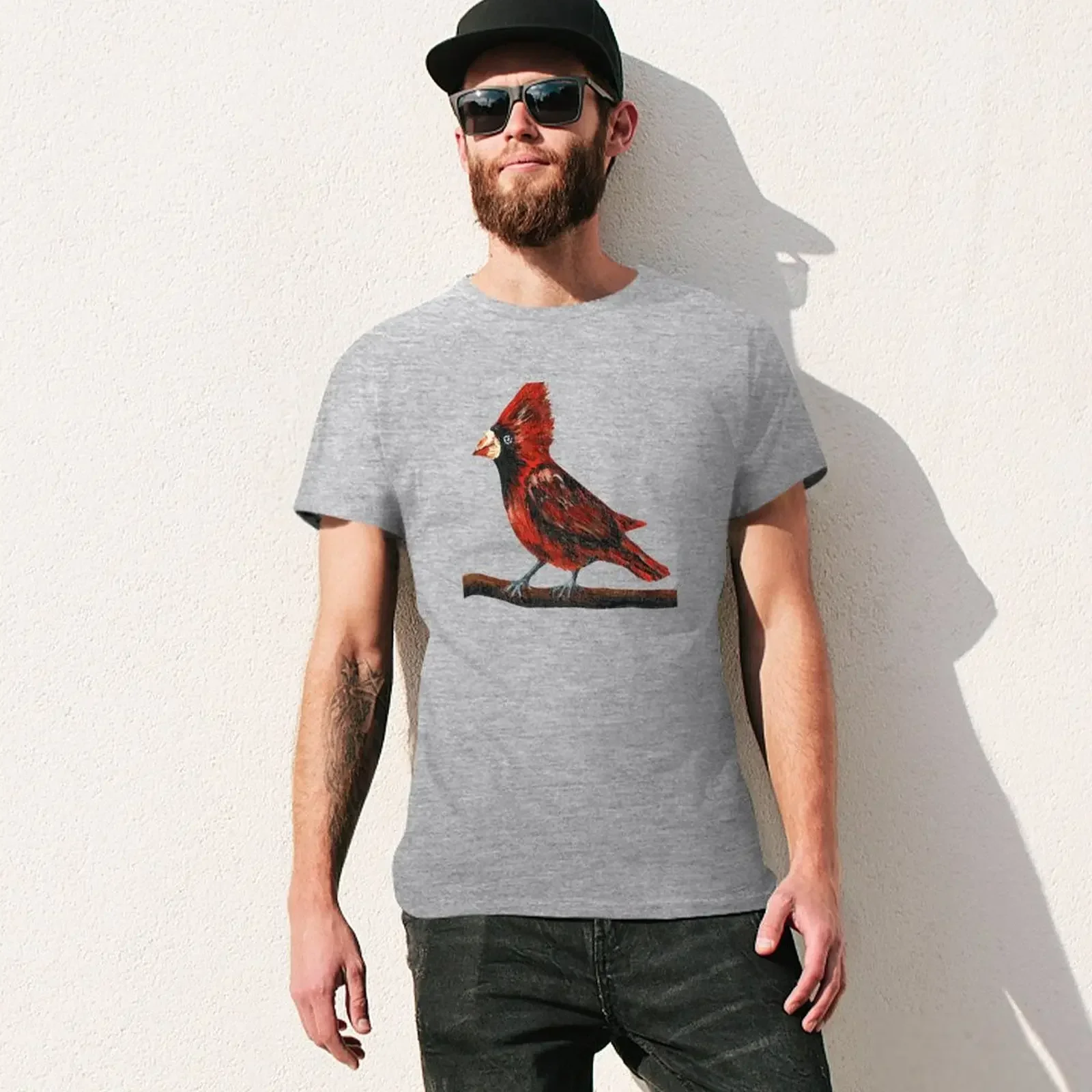 Cardinal T-Shirt blanks summer tops customizeds mens graphic t-shirts funny