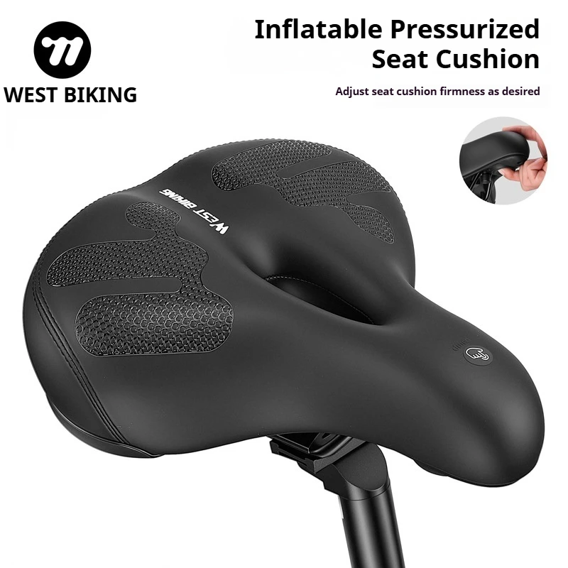 West Biking X Ridgeloop Cycling Inflatable Bicycle Saddle Comfort Air Cushion Mountain Road Bike Seat Cycling Accessory Saddle