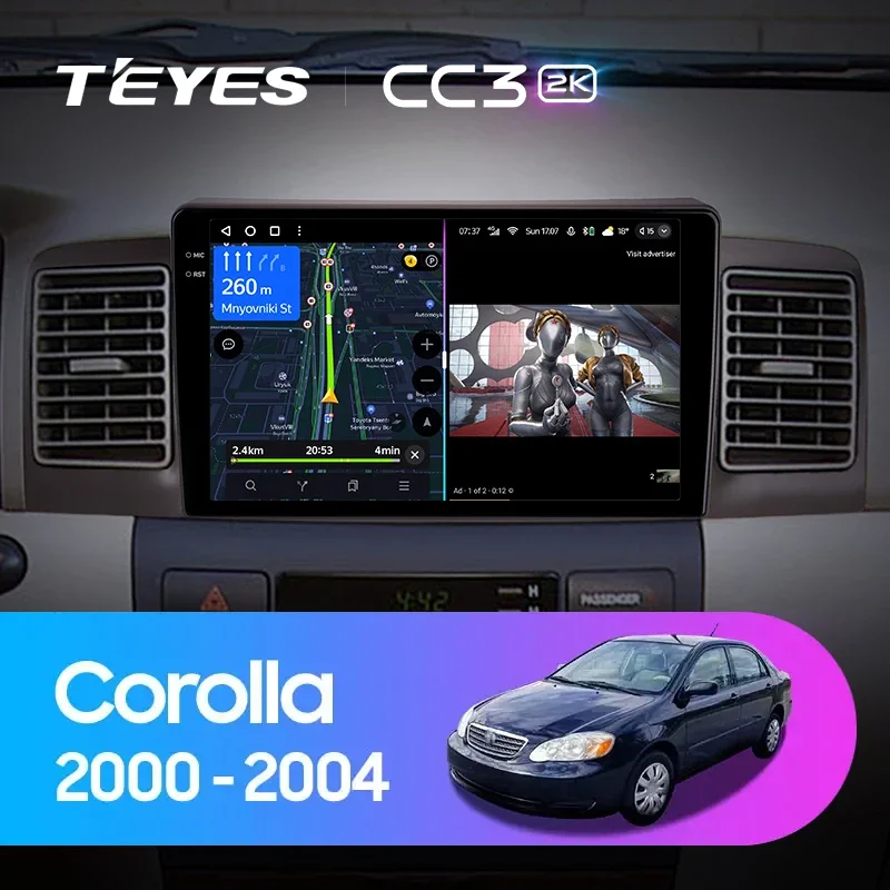 TEYES CC3L CC3 2K For Toyota Corolla E130 E120 2000 - 2004 Car Radio Multimedia Video Player Navigation stereo GPS Android 10