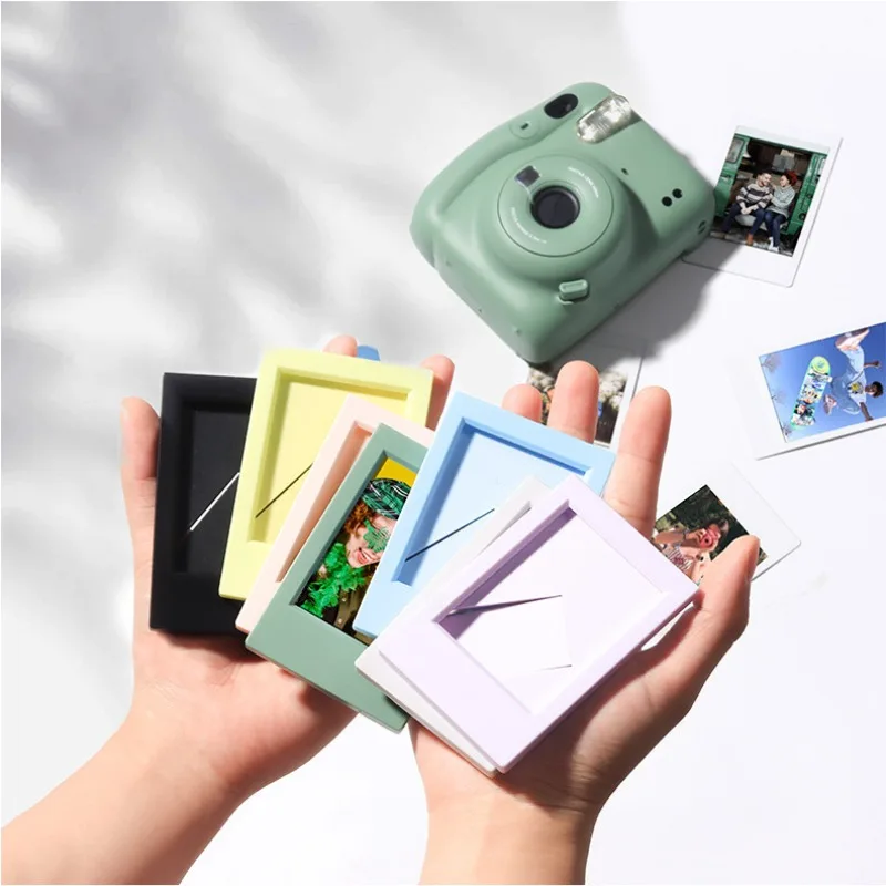 1pc Suitable For Polaroid Mini 3 Inch Classic Vertical Picture Frame Creative Seven-color Set Color Photo Frame Frame Table