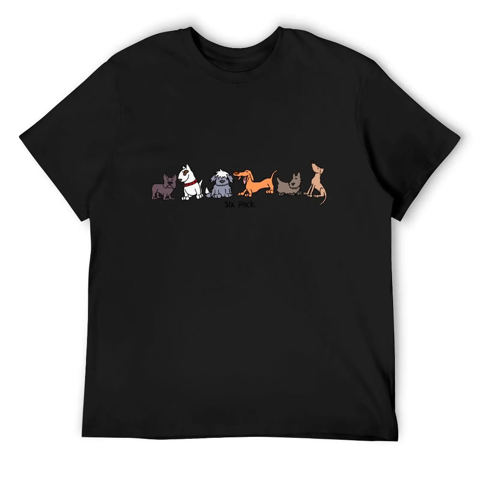 Six Pack of Dogs Cartoon Dog T-Shirt anime tshirt cute clothes essential t shirt mens designer t shirt