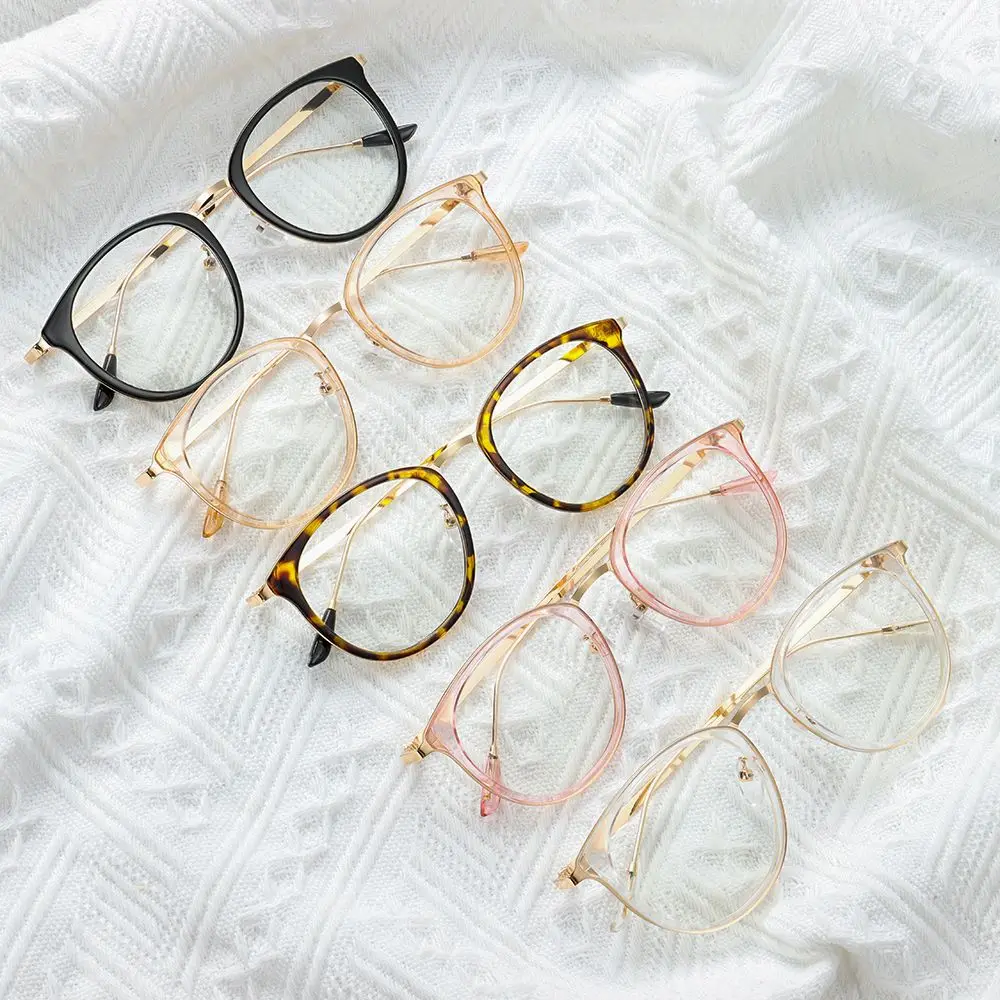 

Fashion Leopard Transparent Eyeglasses Glasses Optical Spectacle Flat Mirror Eyewear