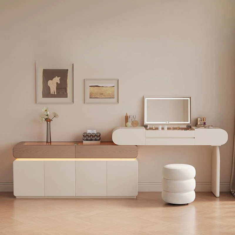 

Большой туалетный столик для спальни с выдвижными ящиками для хранения косметики, мобильный туалетный столик для гостиной, мебель для дома