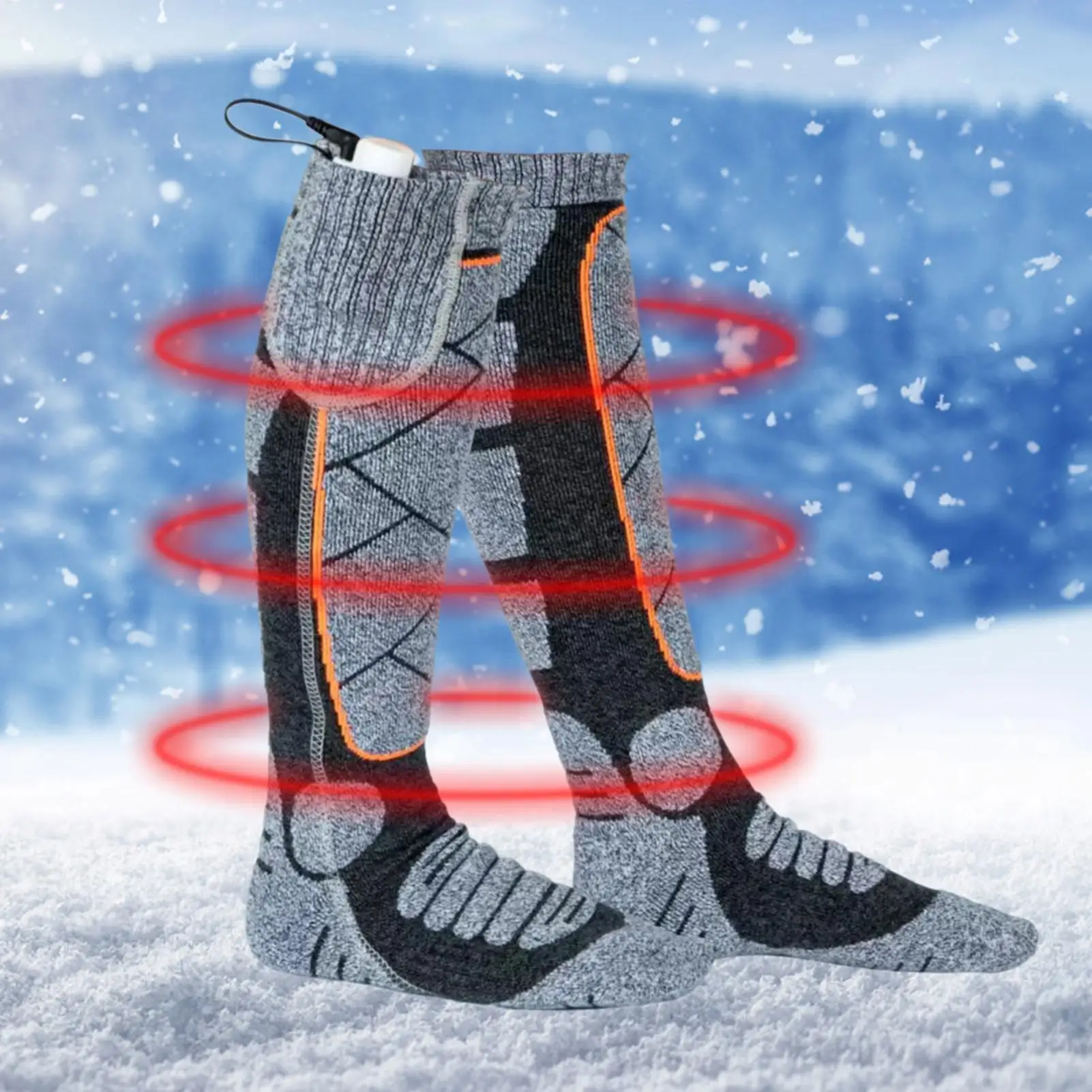 Heated Socks Rechargeable 2200mAh Batteries 3 Levels Cold Weather Heated Socks For Women Men Home Indoor Outdoor Commuting Work