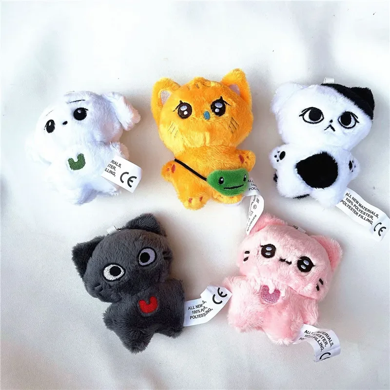 Kpop NJS Same Plush Keyrings Q Styles Mini DANIELLE MINJI Haerin Cats Keychains Key Rings Bag Pendants