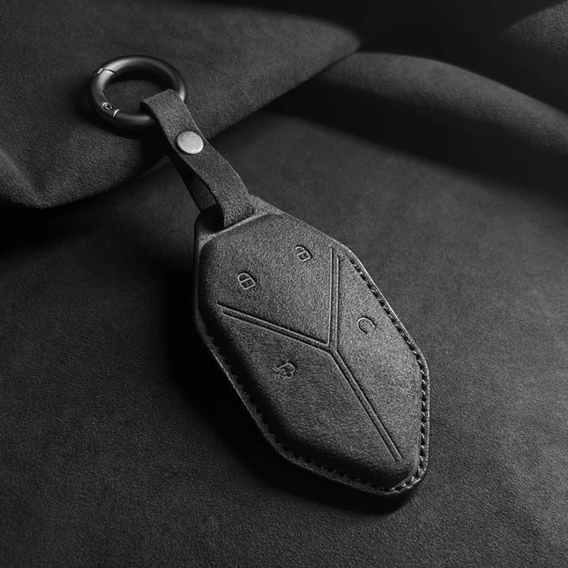 for BYD Formula Leopard 5 8 Titanium 3 7 Suede Full Wrap Protector Keychain Car Key Bag Buckle Accessories Car Key Case Cover