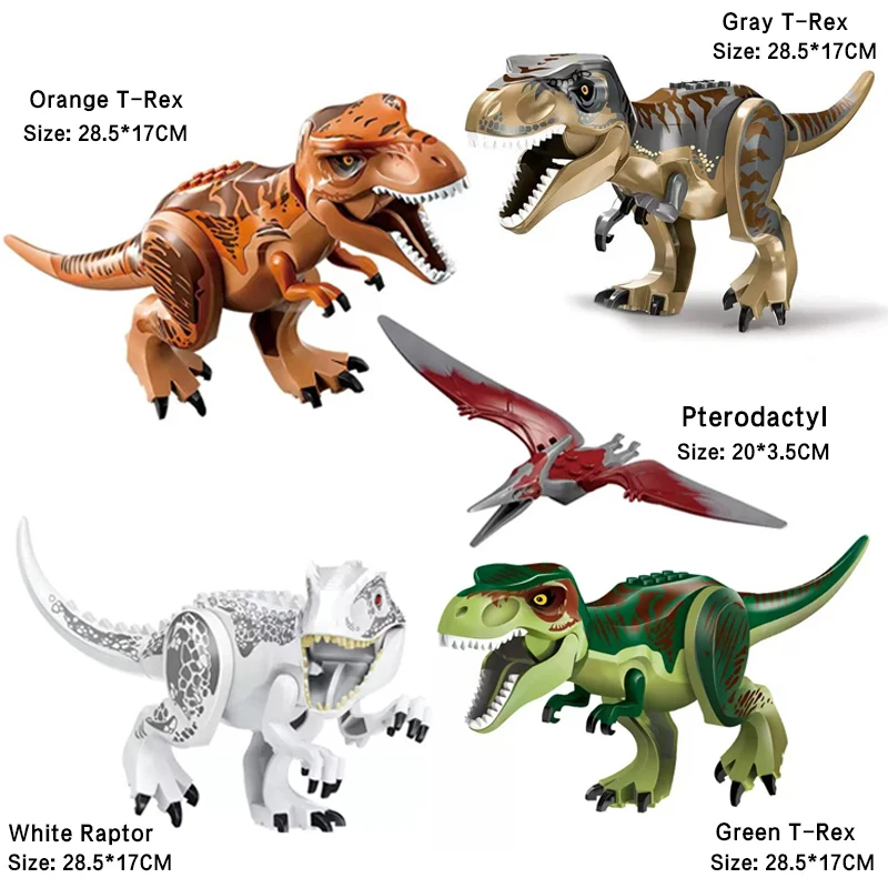Multiple T-Rex  Pterosaur Dinosaur Building Block Models Movable Joints Large Size Toy for Boys Girls Kids Birthday Holiday Gift