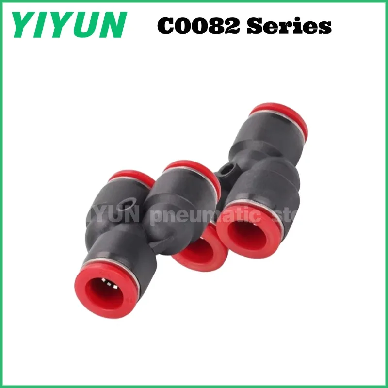 

Соединительные элементы серии C0082 (C00820400, C00820600, C00820800, C00821000, C00821200) - Т-образные и Y-образные фитинги, быстроразъемные соединения, 5 шт.