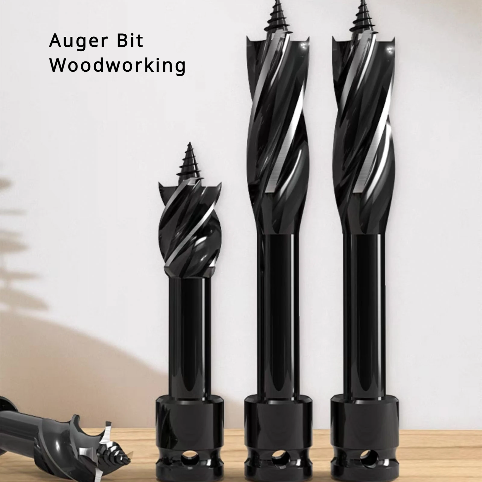 

12-35mm Auger Bits Woodworking Support Drill Bit Four-Slot Four-Blade Drill Hole Opener Woodcutter Chamfer Reamer