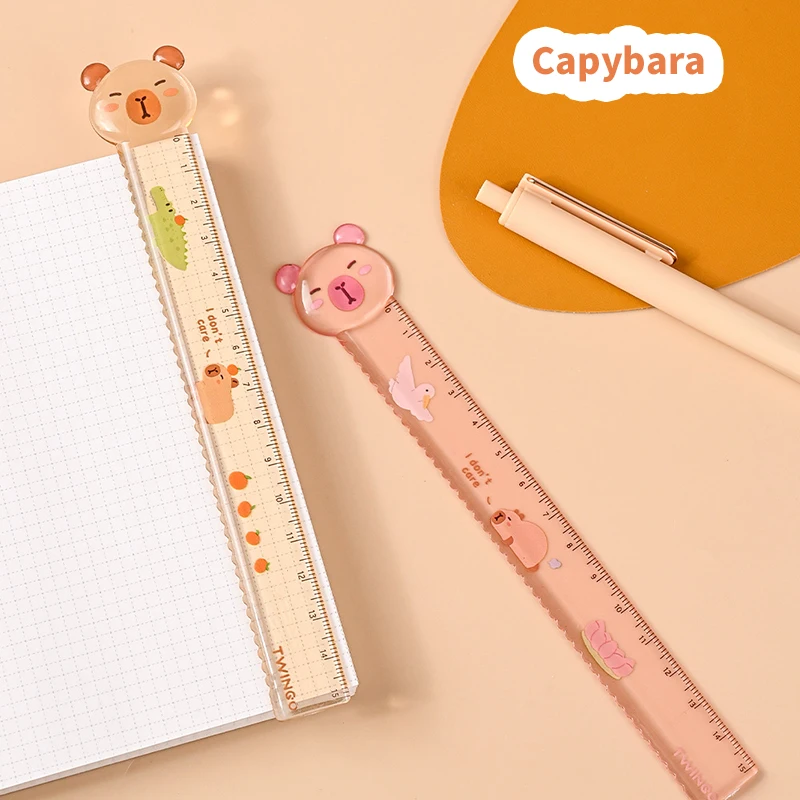 kawaii stationery Aesthetic stationery back to school acsesories School supplies drawing cute capybara ruler  school things