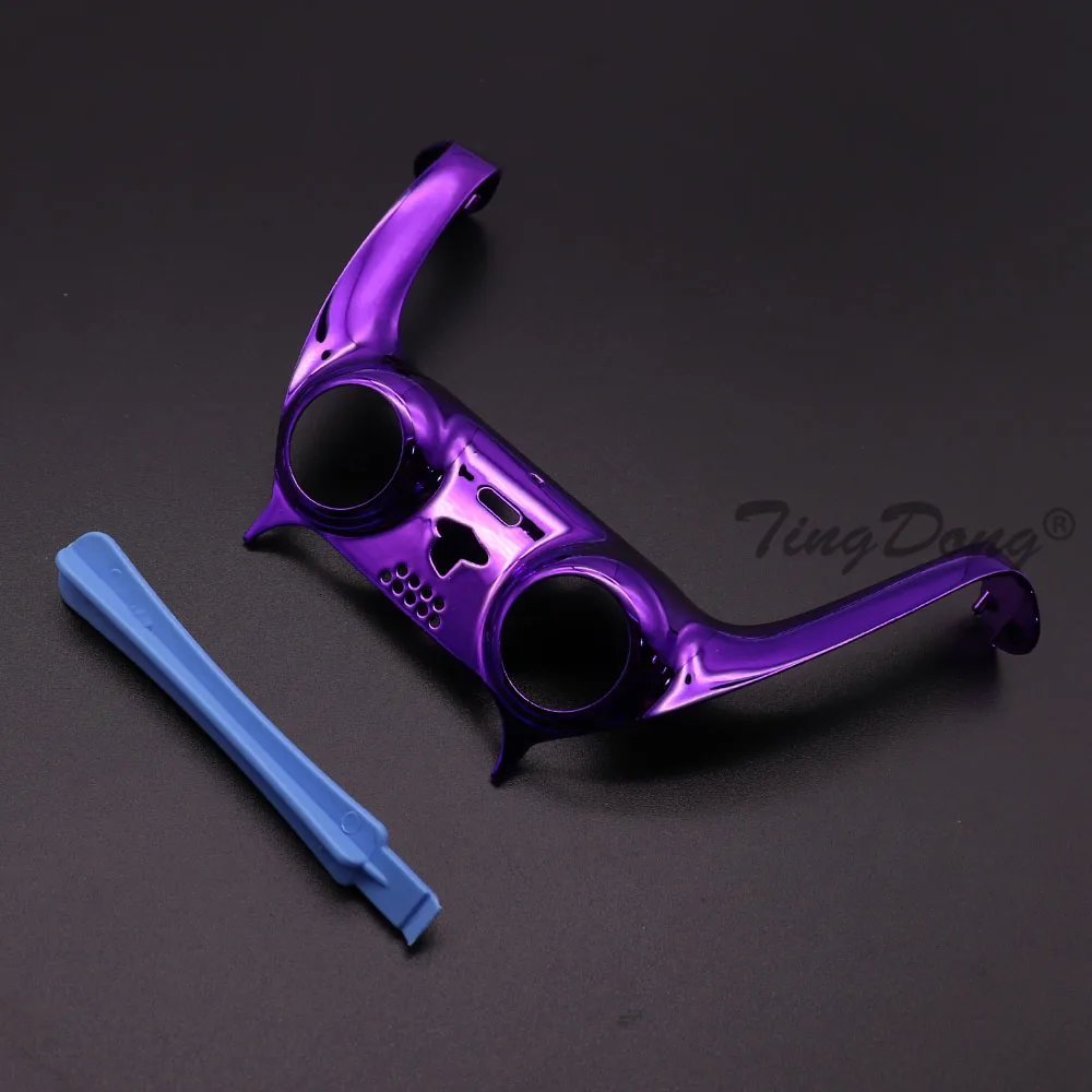 Chroom/matte gamepad handvat decoratieve strip voor PS5 controller joystick handvat shell cover met koevoet