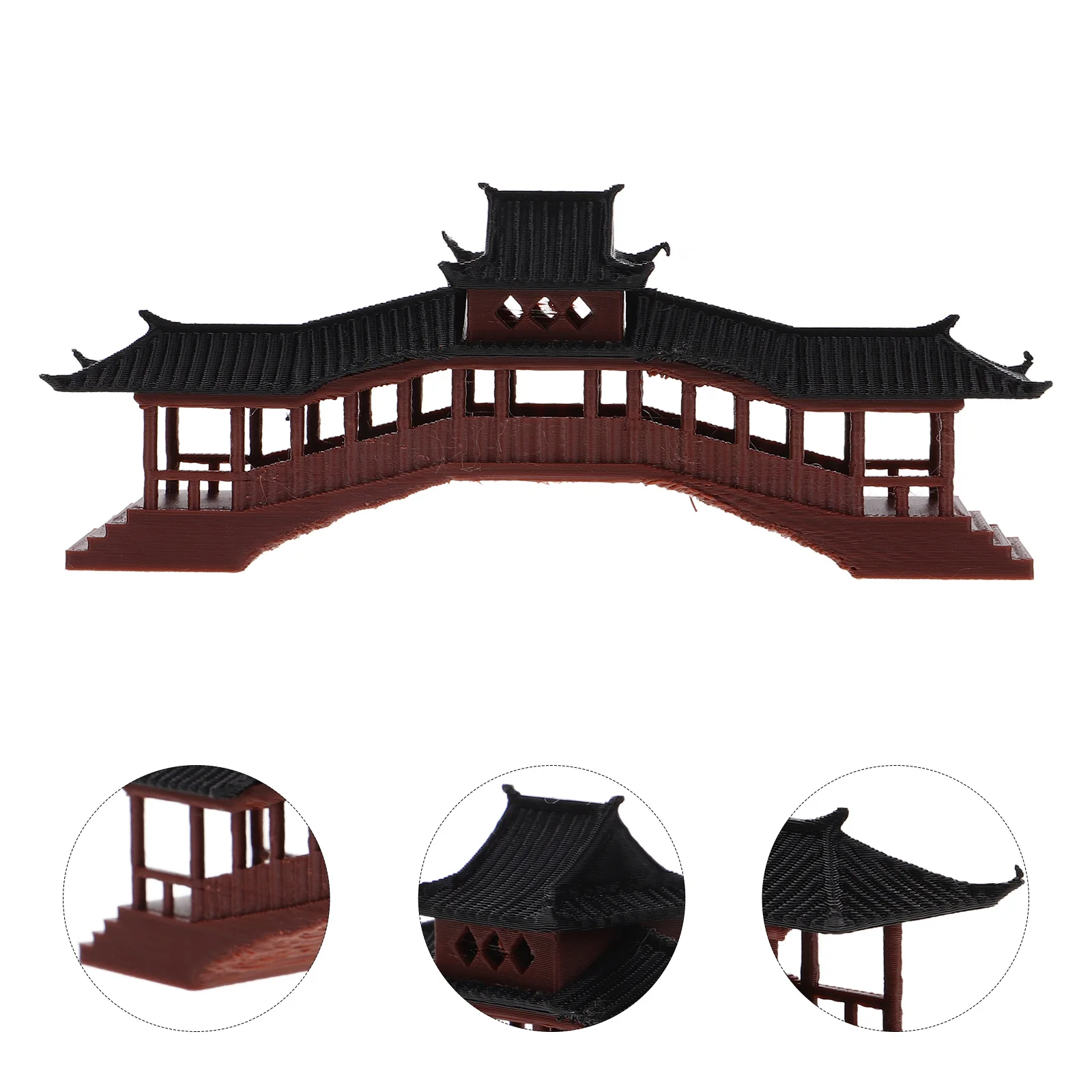 

Mini Pavilion Statue Lightweight Garden Decor for Aquarium Landscaping Bonsai Display Home Office Desktop Pavilion Adornment