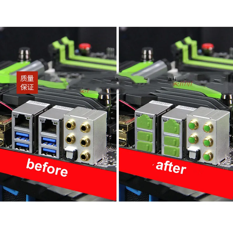 Dust Cap For Display Port Desktop Hosts Dusts Plug Set Motherboard Chassis Graphics Card Stopper Protectors Caps Cover USB RJ45