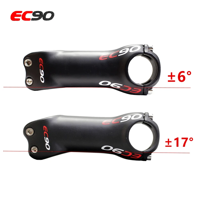 EC90 Carbon Fiber Bicycle Stems  Mountain Road Bike Riser Rod Vertical pipe17 Degree 6 Degree 28.6-31.8MM Cycling Accessories ﻿