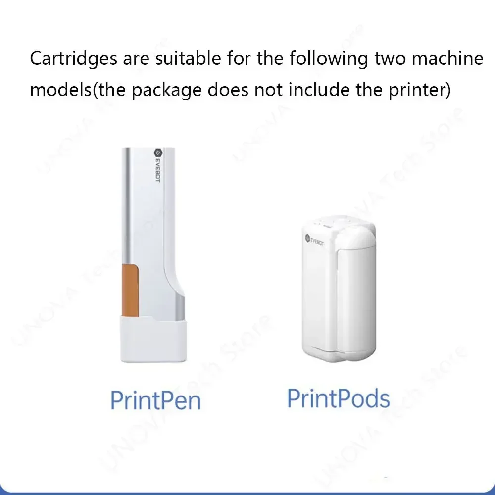 خرطوشة حبر Evebot خرطوشة حبر عادية للطعام مناسبة لقلم الطباعة المحمول قلم نفث الحبر الصغير للطابعة المحمولة المحمولة