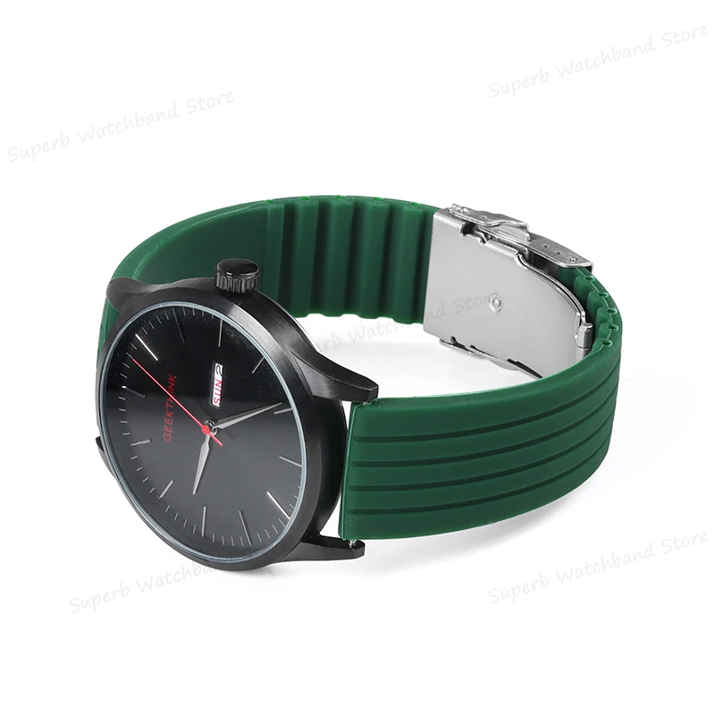 男性と女性のためのユニバーサル防水ラバーストラップ,スポーツブレスレット,Huaweiウォッチ用シリコンウォッチバンド,Samsung Galaxy, 18mm, 20mm, 22mm, 24mm