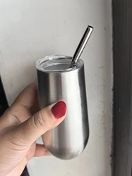 LOGO Name Wine Champagne Beer Ice 6oz With Lid Termos Tumbler Swig Stemless Rose Gold Stainless Swig Tumbler Insulated Thermos