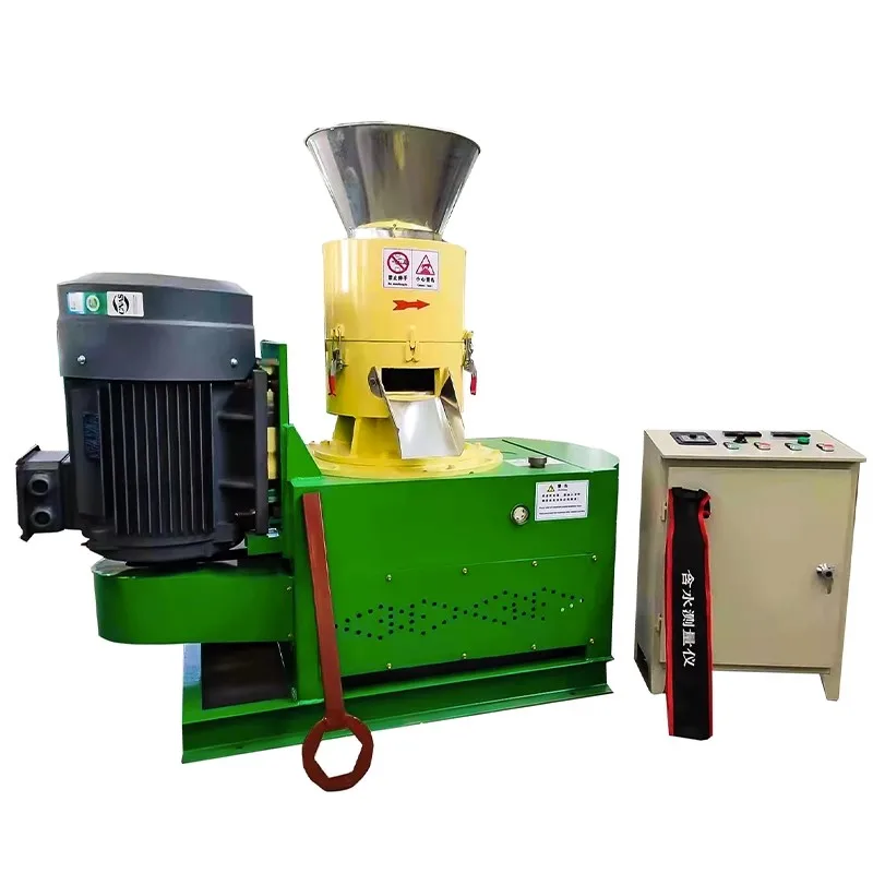 HL-200 Wood Pellet Machine Biomass Pellet Fuel Production Sawdust Shavings Rice Husk Straw Processing Granulator 7.5KW 60-80KG/H